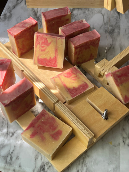 Watermelon Sugar Bar – Exfoliating Cold Process Soap with Poppy Seeds